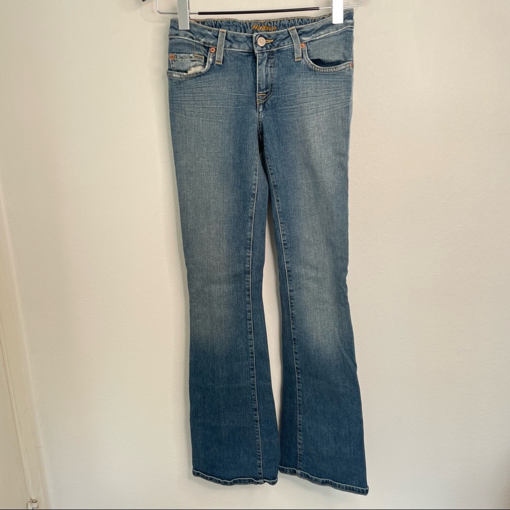 Hudson Jeans Womens Size 27 Bootcut Blue Mid Rise Back Zipper Pockets Y2K
